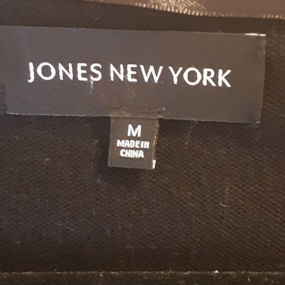 Jones New York Black Bolero Cropped Open Sweater Cardigan Short Sleeve Medium - Picture 10 of 13